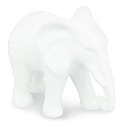 ELEFANTE BRANCO EM CERAMICA