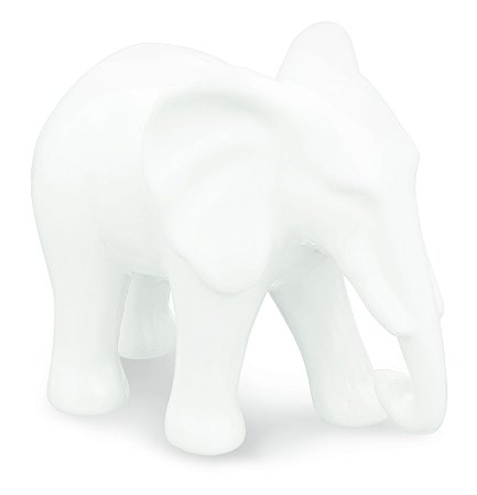 ELEFANTE BRANCO EM CERAMICA