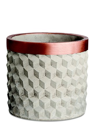 KIT CACHEPOT EM CIMENTO - 3PCS
