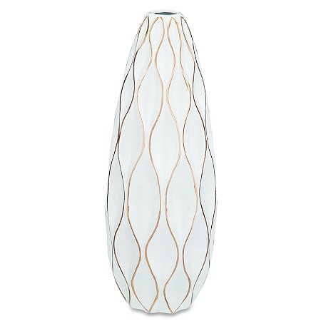 VASO BRANCO EM CERAMICA