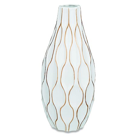 VASO BRANCO EM CERAMICA