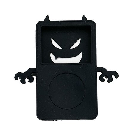 PORTA I POD SILICONE DEVIL PRETO 11,5X11,5 CM