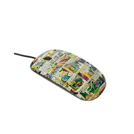MOUSE PLASTICO QUADRINHOS DC COLORIDO 9 X 5 X 3 CM