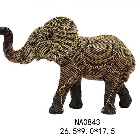 ESTATUETA DE ELEFANTE EM RESINA