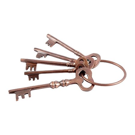 PECA DECORATIVA MOLHO DE CHAVES DE METAL BRONZE