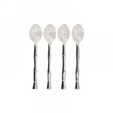 CONJ DE COLHERES COM DE ACO INOXIDAVEL  4PCS