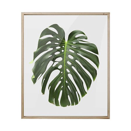 TELA COM IMPRESSAO DE FOLHA 40CM X 48CM X 2CM