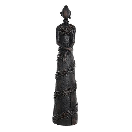 AFRICANA DE RESINA 13CM X 13CM X 57CM