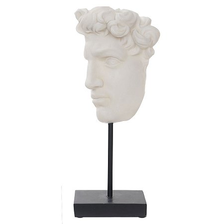 PECA DECORATIVA DE RESINA COM BASE 16,5CM X 9CM X 40,5CM