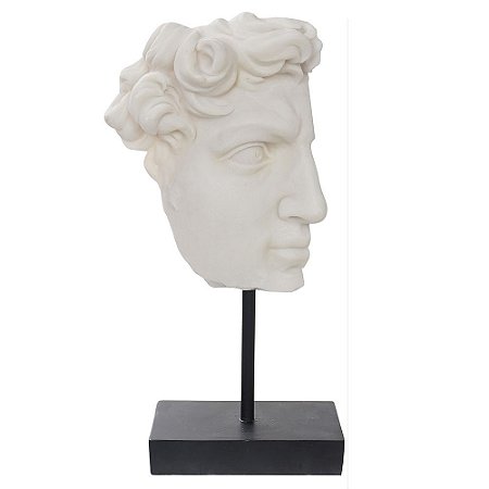 PECA DECORATIVA DE RESINA COM BASE 17,5CM X 8,5CM X 33CM