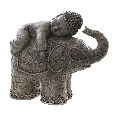 ELEFANTE COM BUDHA DE RESINA