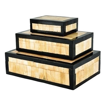 CJ DE CAIXA DECORATIVA - 3 PCS - 5X15/8X25/9X30 CM