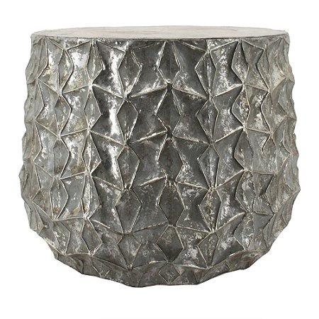 SEAT GARDEN DE METAL PRATA 67,5CM X 67,5CM X 52CM