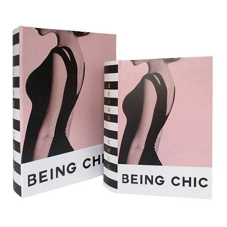 CJ. DE CAIXAS LIVRO BEING CHIC - 2PS