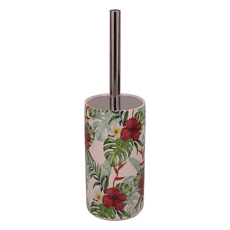 ESCOVA SANITARIA DE CERAMICA COM SUPORTE ESTAMPADO 9CM X 9CM