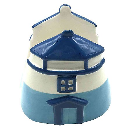 PORTA GUARDANAPO DE CERAMICA COM DESENHOS MARÍTIMOS