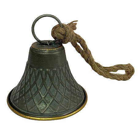 SINO DE METAL COM DETALHE EM BARBANTE