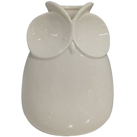 POTE DECORATIVO DE CORUJA  - 14X9X19 CM