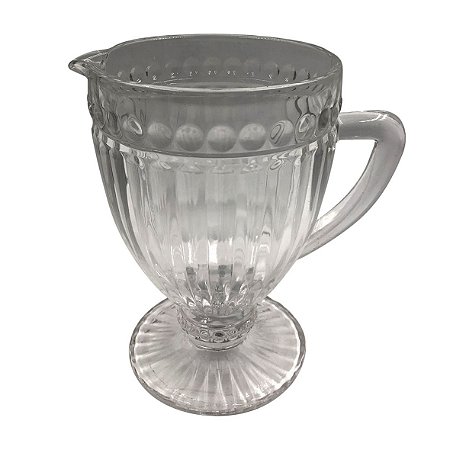 JARRA DE VIDRO TRANSPARENTE CINZA  1150ML