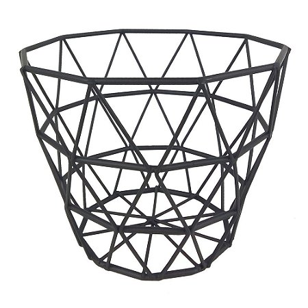 FRUREIRA DE METAL PRETO 16CM X 16CM X 12,5CM