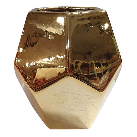 VASO DOURADO 12,5CM X 12,5CM X 12,5CM