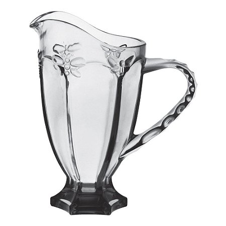 JARRA DE VIDRO TRANSPARENTE - 1LITRO 14,8CMX24,8CM
