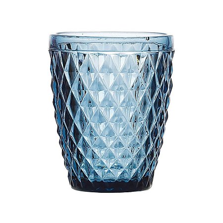 CJ DE COPOS DE VIDRO AZUL  6 PCS 8CM X 10CM  256ML