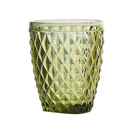 CJ DE COPOS DE VIDRO VERDE  6 PCS 8CM X 10CM  256ML