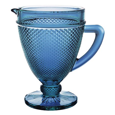 JARRA DE VIDRO BICO DE JACA AZUL 15CMX20CM - 1L
