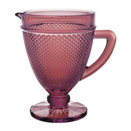 JARRA DE VIDRO BICO DE JACA ROSA 15CMX20CM - 1L