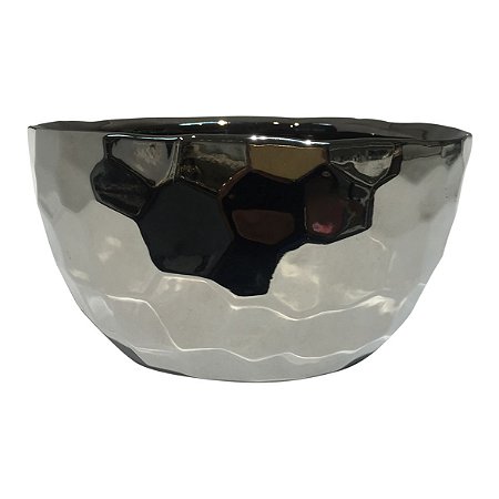 CACHEPOT DE CERAMICA PRATA