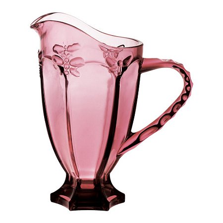 JARRA DE VIDRO ROSA -1LITRO 14,8CM X24,8CM