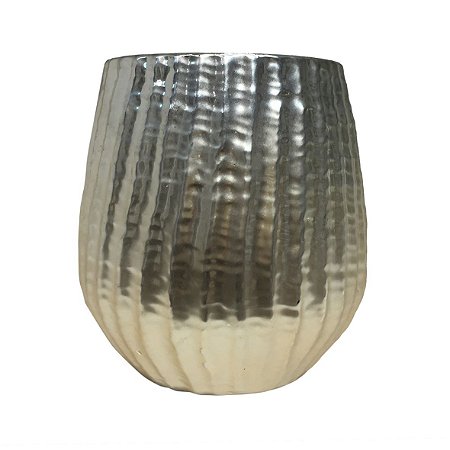CACHEPOT DE CERAMICA PRATA