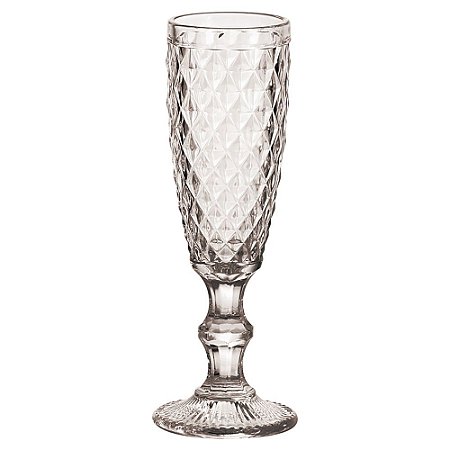 CJ TACAS DE CHAMPAGNE DE VIDRO TRANSPARENTE 6 PCS 5,8CM X 1