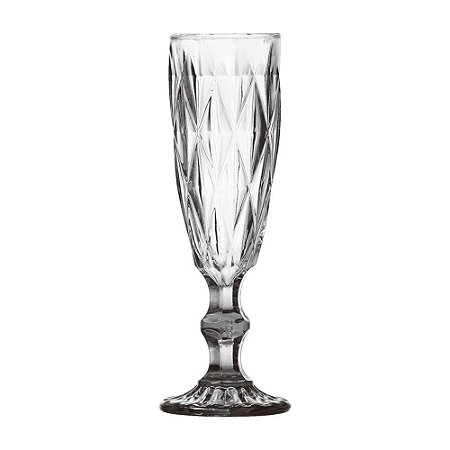 CJ TACAS DE CHAMPAGNE DE VIDRO TRANSPARENTE  6 PCS 5,8CM X