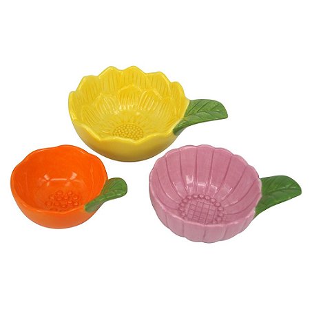 CJ DE PETISQUEIRAS DE CERAMICA  3 PCS 14,4CM X 10,9CM X 6,3C