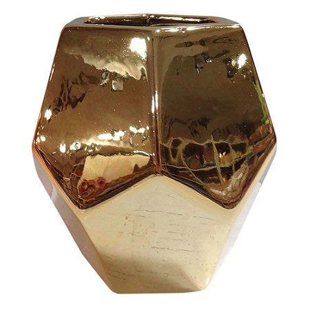 VASO DOURADO 15CM X 15CM X 15,3CM