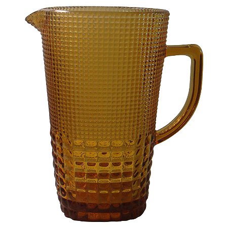 JARRA DE VIDRO AMARELO - 21 CM