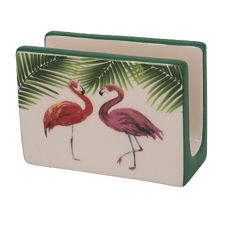 PORTAGUARDANAPO DE CERAMICA  FLAMINGO 11CM X 4,5CM X 7,5CM