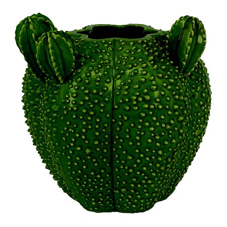 CACHEPOT DE CERAMICA CACTO VERDE