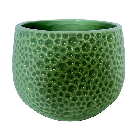 VASO DECORATIVO DE CERAMICA VERDE15CM X 15CM X 11CM