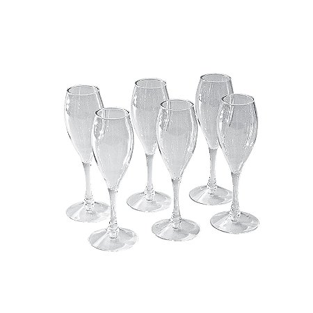 CJ DE TACAS CHAMPAGNE ACRILICO TRANSPARENTE 6 PCS