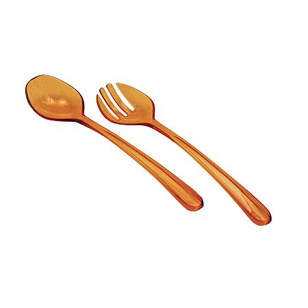 CJ DE UTENSILIOS ACRILICO LARANJA 2 PCS