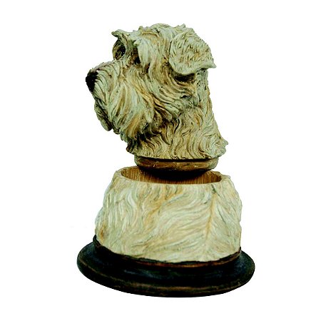 POTE DECORATIVO DE RESINA  CACHORRO 13,5CM X 12,5CM X 16,5CM