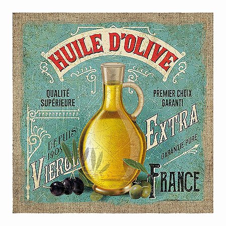 TELA DECORATIVA HUILE D OLIVE 38CM X 38CM X 2,5CM