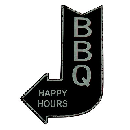 PLACA DECORATIVA DE METAL 25CM X 40CM