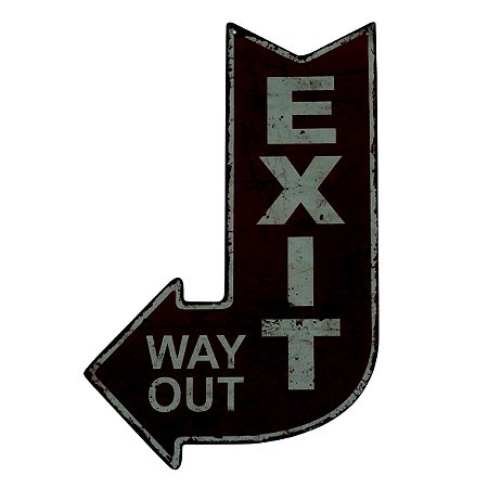 PLACA DECORATIVA DE METAL 25CM X 40CM