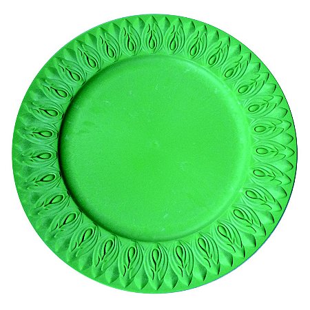 SOUSPLAT DE RESINA C/ BORDA TRABALHADA - VERDE