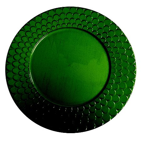SOUSPLAT DE RESINA C/ BORDA TRABALHADA - VERDE