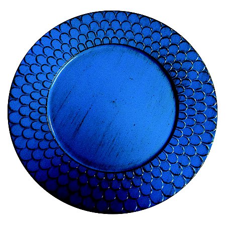 SOUSPLAT DE RESINA C/ BORDA TRABALHADA - AZUL